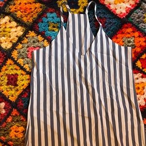 summer navy blue striped dress